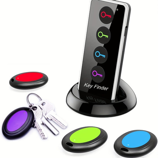 Schlüsselfinder mit 4 Empfängern – LED-Taschenlampe & tragbares Design