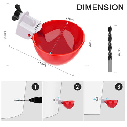 Set von 10 Hühner-Trinkschalen – Praktisch und Effizient