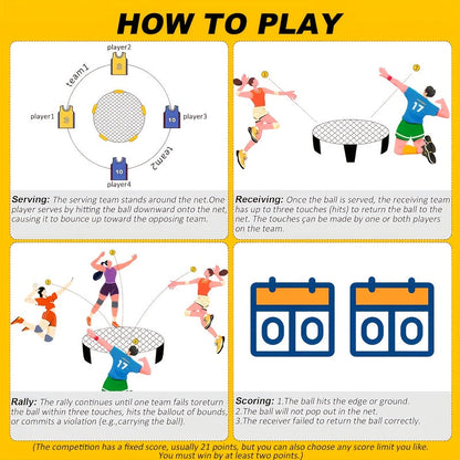 Dynamisches Mini-Volleyballnetz – Kompakt und für jeden Spielort