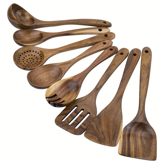 8-teiliges Akazienholz-Küchen-Set – Stilvoll und Praktisch