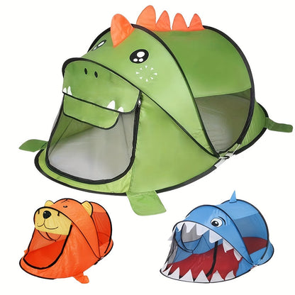 Kinder-Dinosaurier, Hai & Bären Pop-Up Spielzelt-Set mit UPF 50 – Atmungsaktiv & Tragbar für Babys & Kleinkinder