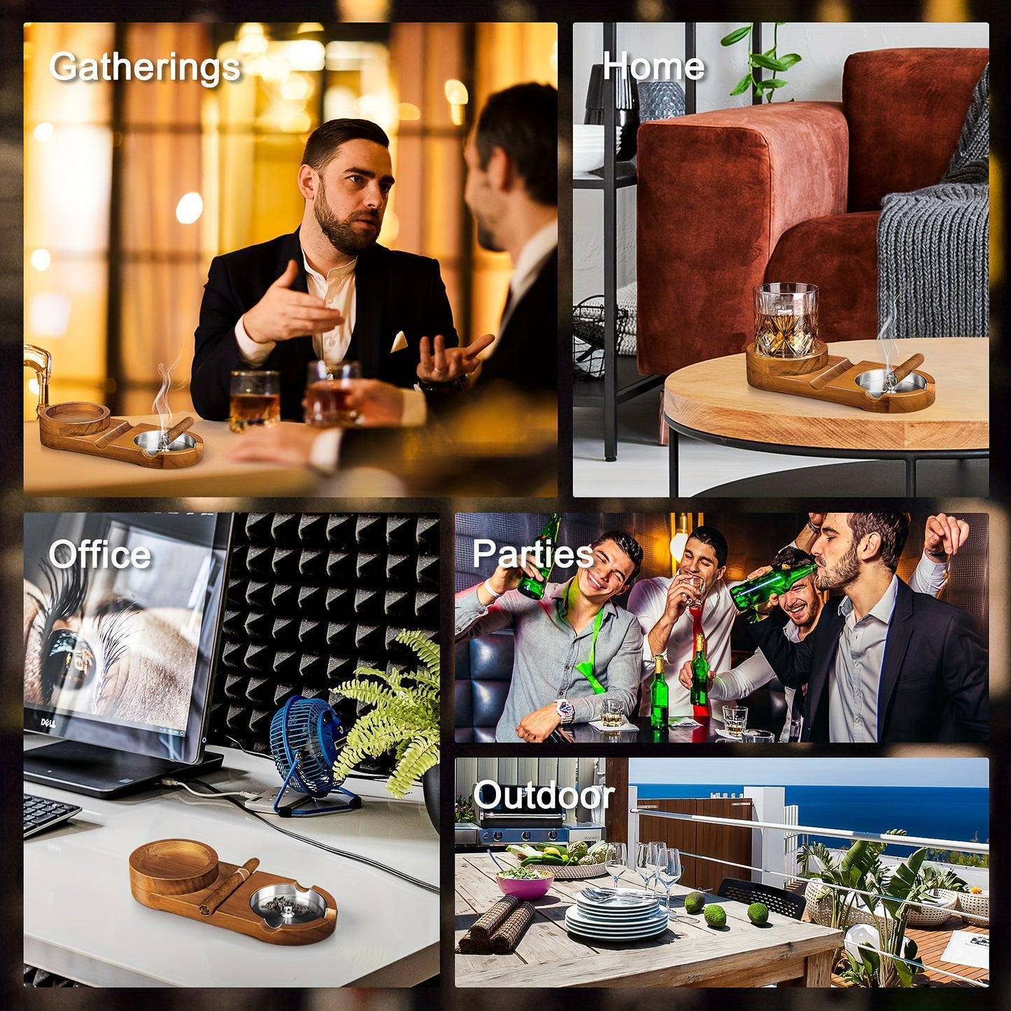 Luxus Cigarre & Whiskey Tray – Das Perfekte Geschenk für Vater oder Partner