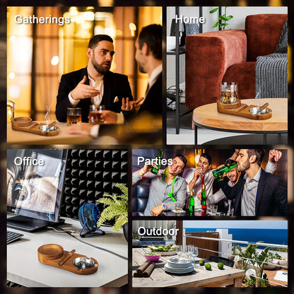 Luxus Cigarre & Whiskey Tray – Das Perfekte Geschenk für Vater oder Partner