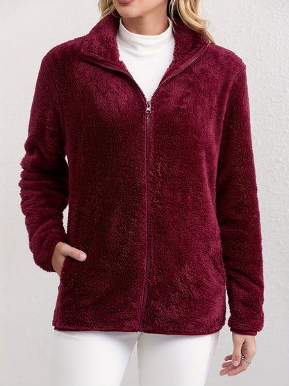 Sanne Teddy Fleece Jacke – Weich und Bequem für Kalte Tage