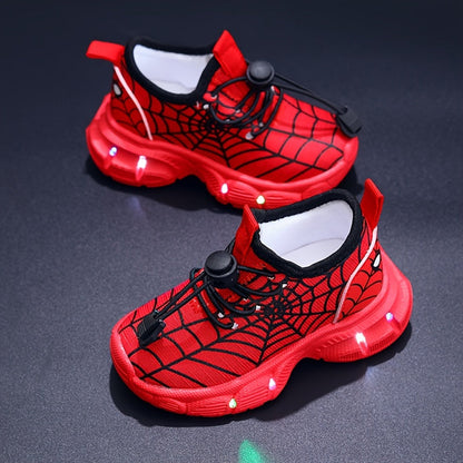 Spider-Web LED Sneakers - Strahlende Abenteuer für Kinder