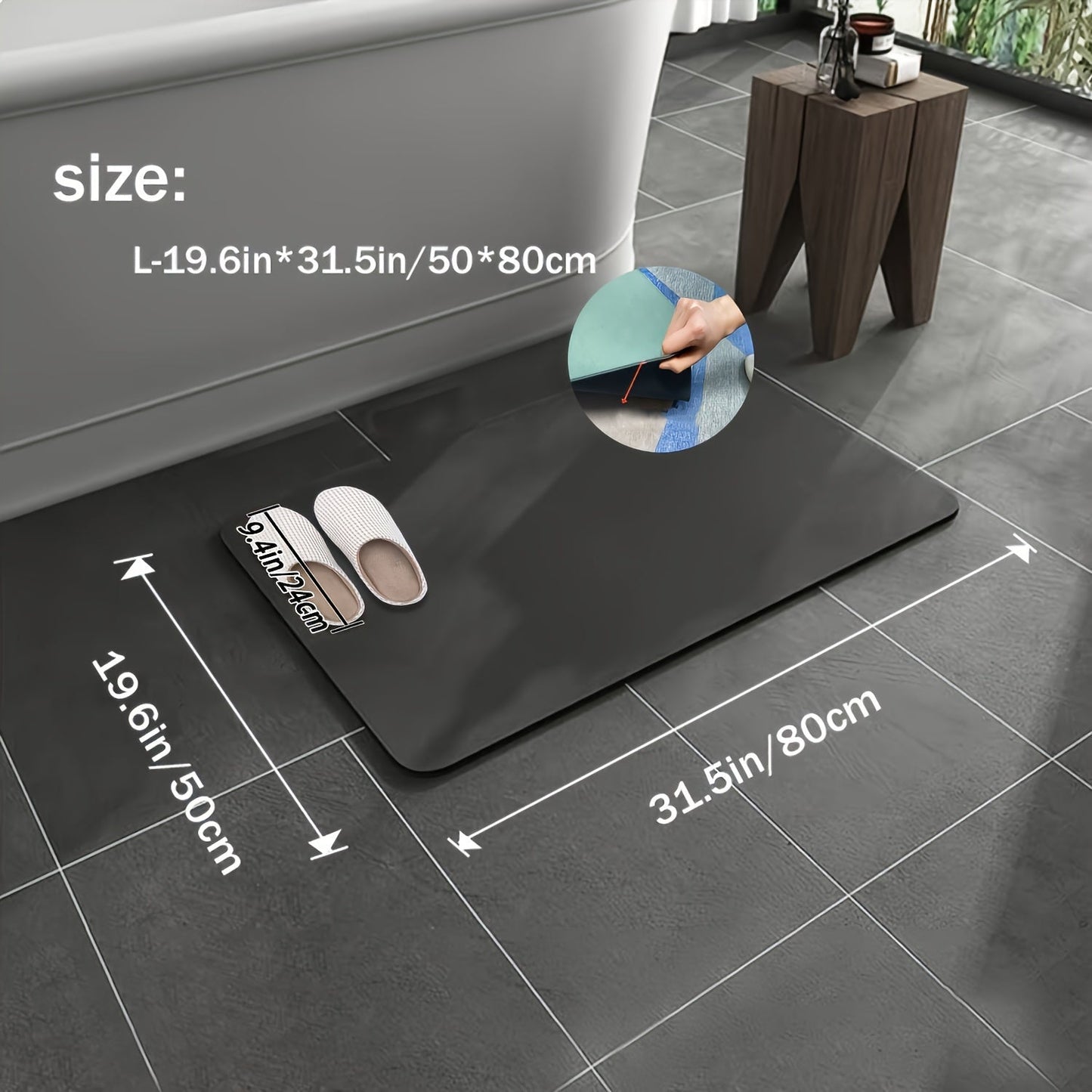 Luxus Geometrische Badmatte – Für stilvolle Badezimmer