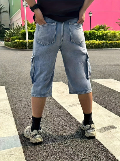 Lässige Herren Shorts Denim Cargo – Robust und Praktisch für den Alltag