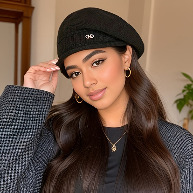 Chic gestricktes Beret für Damen – Eleganz und Wärme für den Winter