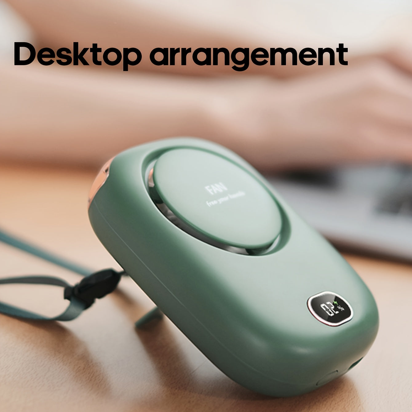 USB wiederaufladbarer Mini Nackenventilator – Leicht mit einstellbaren Geschwindigkeiten