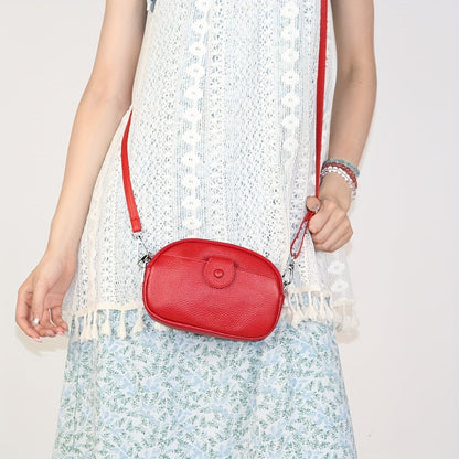 Große Kapazität Vintage Crossbody Tasche – Echtleder mit mehreren Fächern