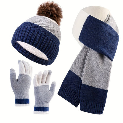 Trendy Winterset - Mütze, Schal und Handschuhe für Kalte Tage