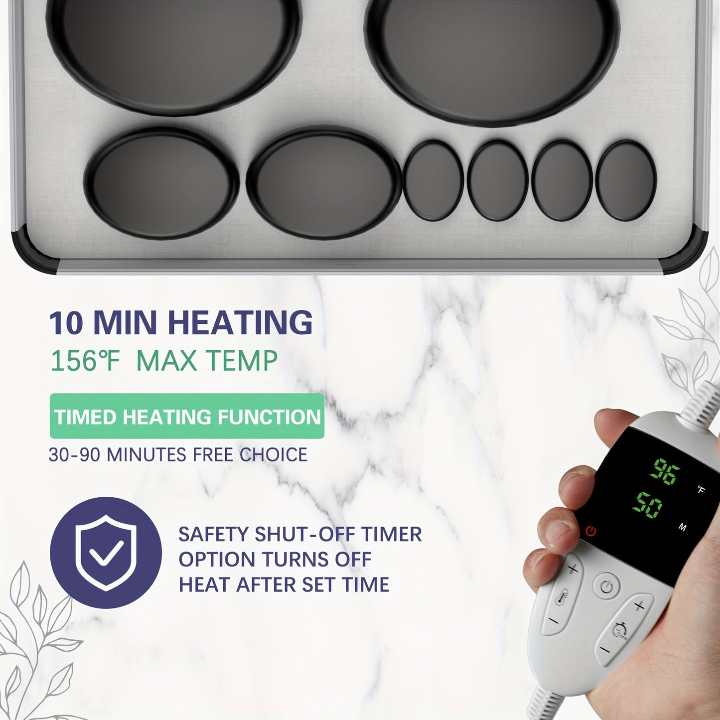 Professionelles Hot Stone Massage Set – Komplett mit Heizung
