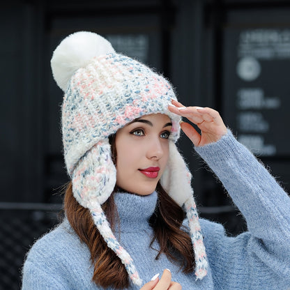 Olivia Warme Wintermütze – Strickmütze mit Fleece und Ohrenklappen