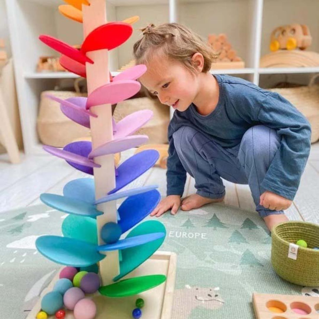 Regenbogen Holzbaum Spielzeug – Lehrreiches und Natürliches Spielvergnügen