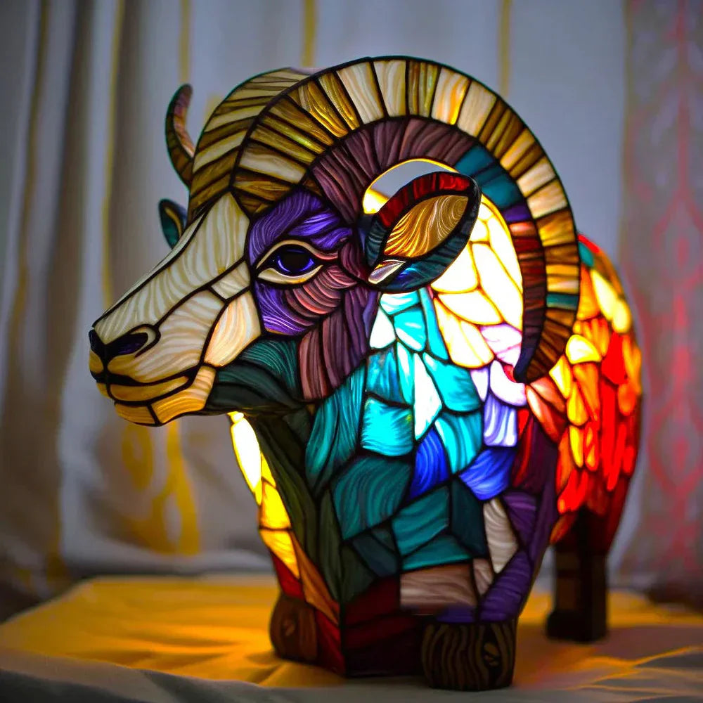 Künstlerische Glasmozaik Tierlampe – Farbe und Atmosphäre im Haus
