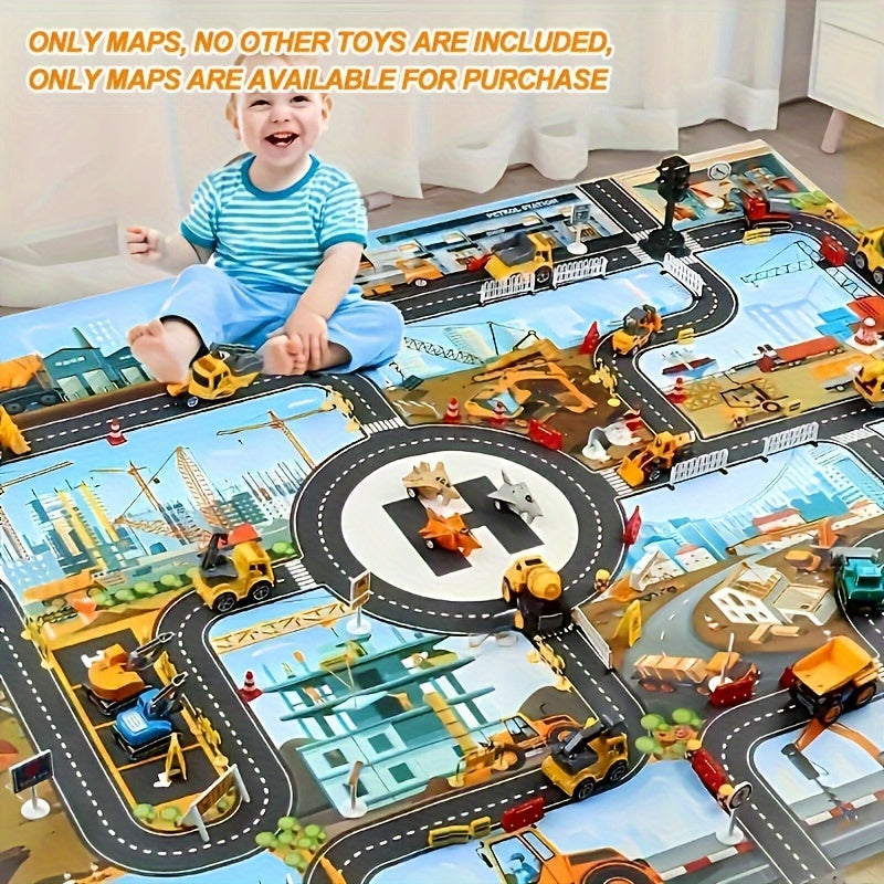 Bau und Abenteuer Spielteppich – Für Kleine Entdecker und Kreative Spieler