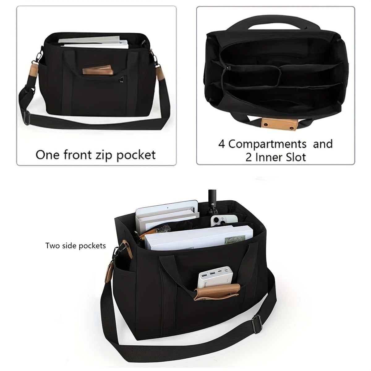ComfortCarry Damen Tote Tasche – Leichtgewicht mit Abnehmbarem Band und Viel Stauraum