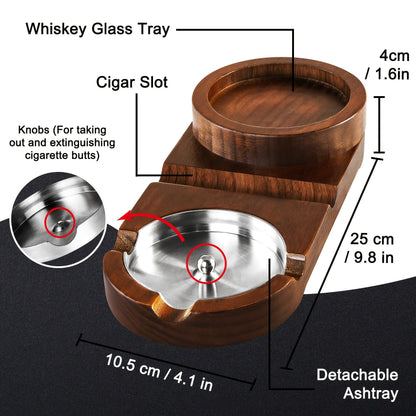 Luxus Cigarre & Whiskey Tray – Das Perfekte Geschenk für Vater oder Partner