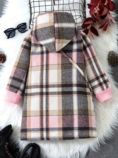 Mila Fleece Karierter Mantel für Kinder – Warm und Stylisch für den Winter