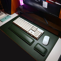 Grünes Dreiteiliges Set (Mausmatte + Tastaturständer + Maus-Handballenauflage)