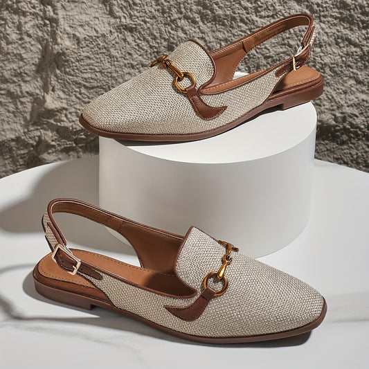 Damen Sandalen mit Metallverschluss – Stilvoll und Komfortabel mit Quadratzehen