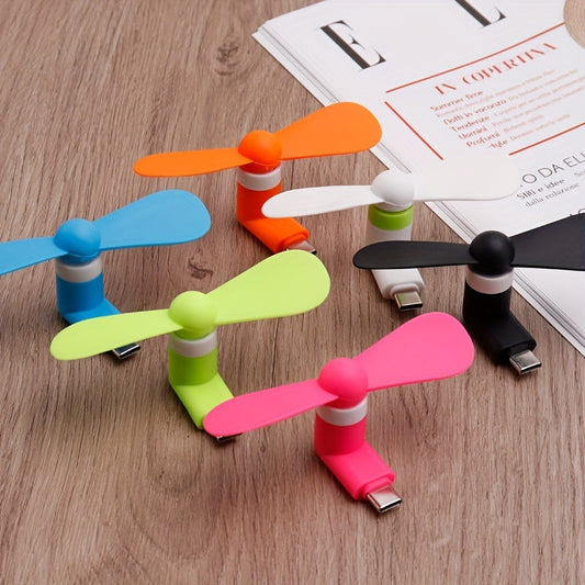 Mini tragbare Telefonventilatoren – Typ-C-Anschluss mit verstellbarem Winkel