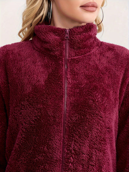 Sanne Teddy Fleece Jacke – Weich und Bequem für Kalte Tage