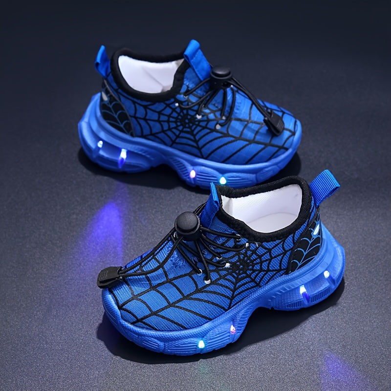 Spider-Web LED Sneakers - Strahlende Abenteuer für Kinder