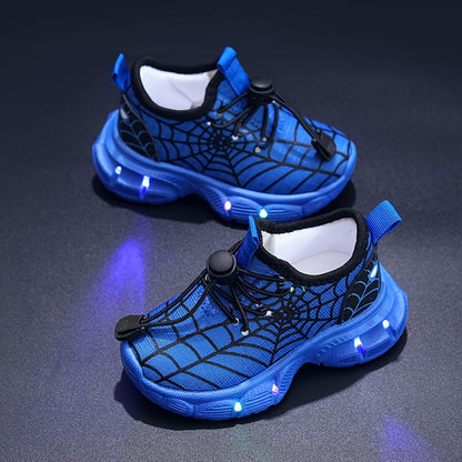 Spider-Web LED Sneakers - Strahlende Abenteuer für Kinder