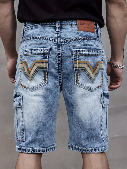 Herren Multi-Pocket Denim Shorts - Praktisch und Komfortabel