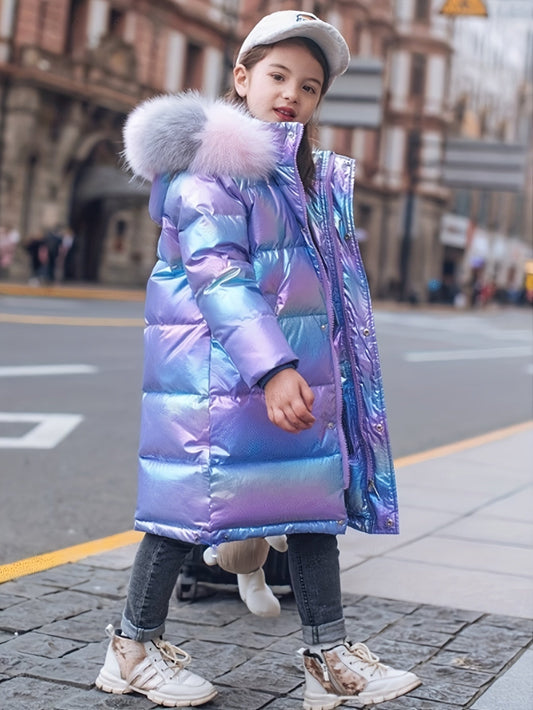Sophie Glänzende Winterjacke für Kinder – Trendy und Warm für Kalte Tage