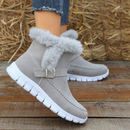 Warme Samt-Schneestiefel für Damen – Komfortabel und Stilvoll