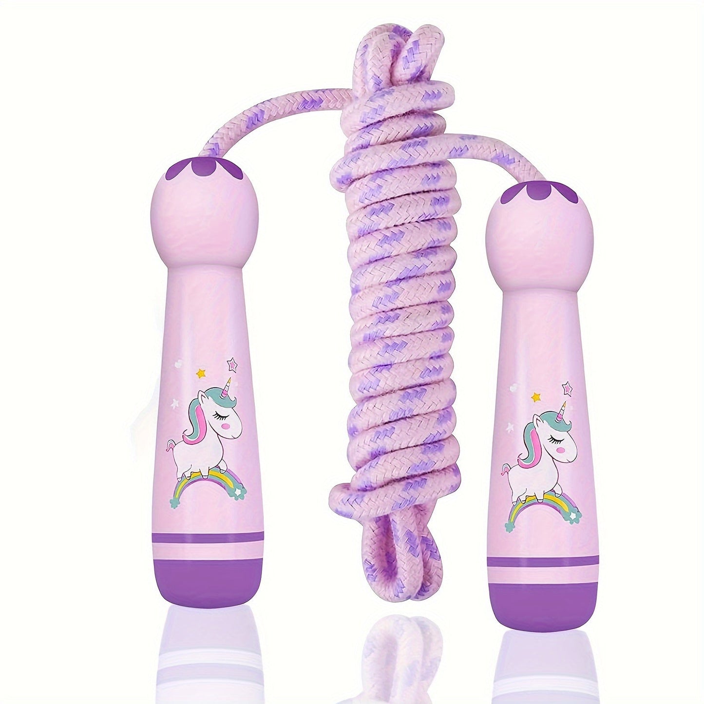Unicorn Springseil - Gemütliches Springseil für Kinder mit Holzgriffen