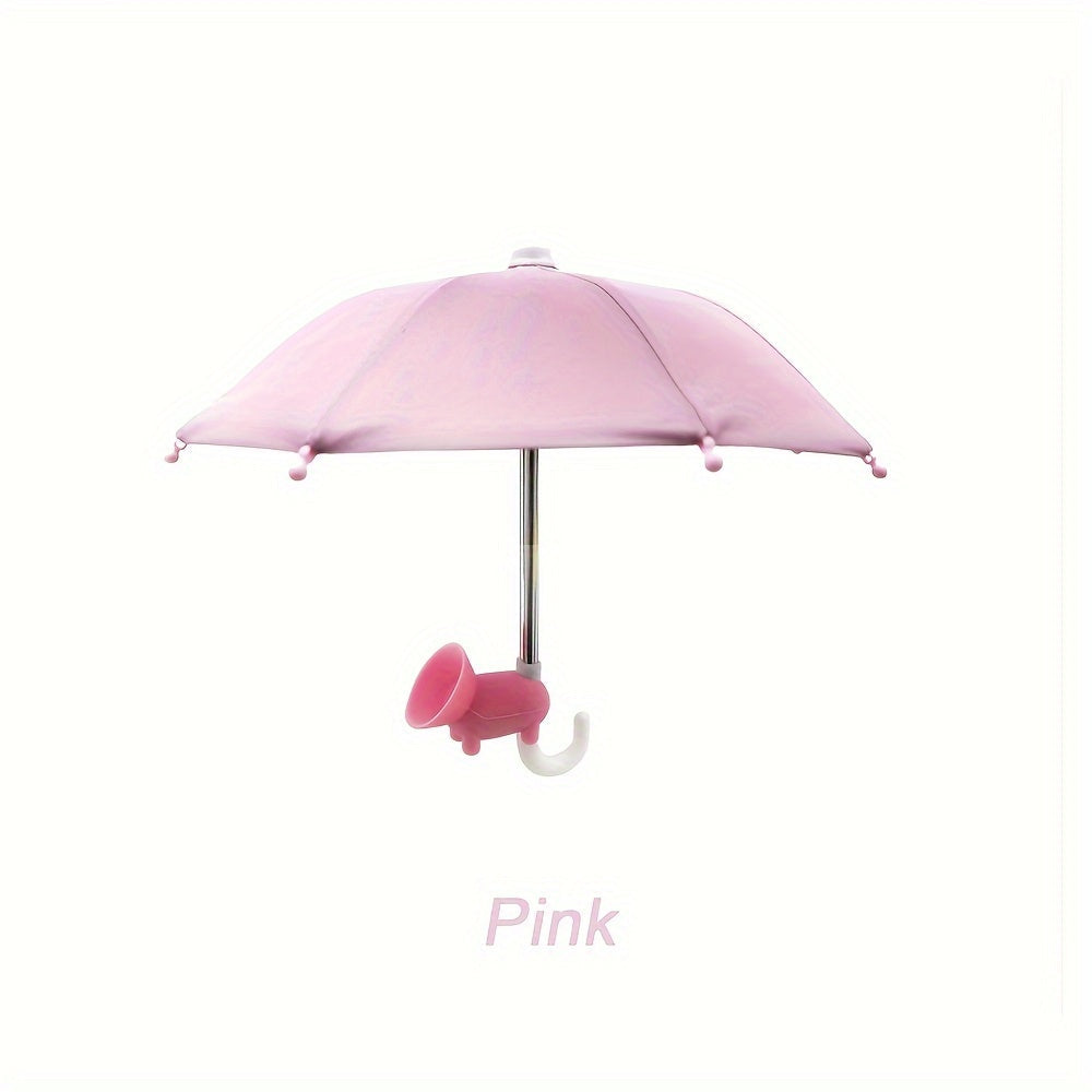 MiniSmart Regenschirm – Smartphone Sonnen- und Regenschutz mit Saugnapfhalter