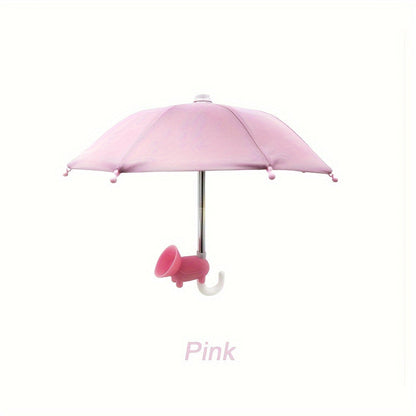 MiniSmart Regenschirm – Smartphone Sonnen- und Regenschutz mit Saugnapfhalter