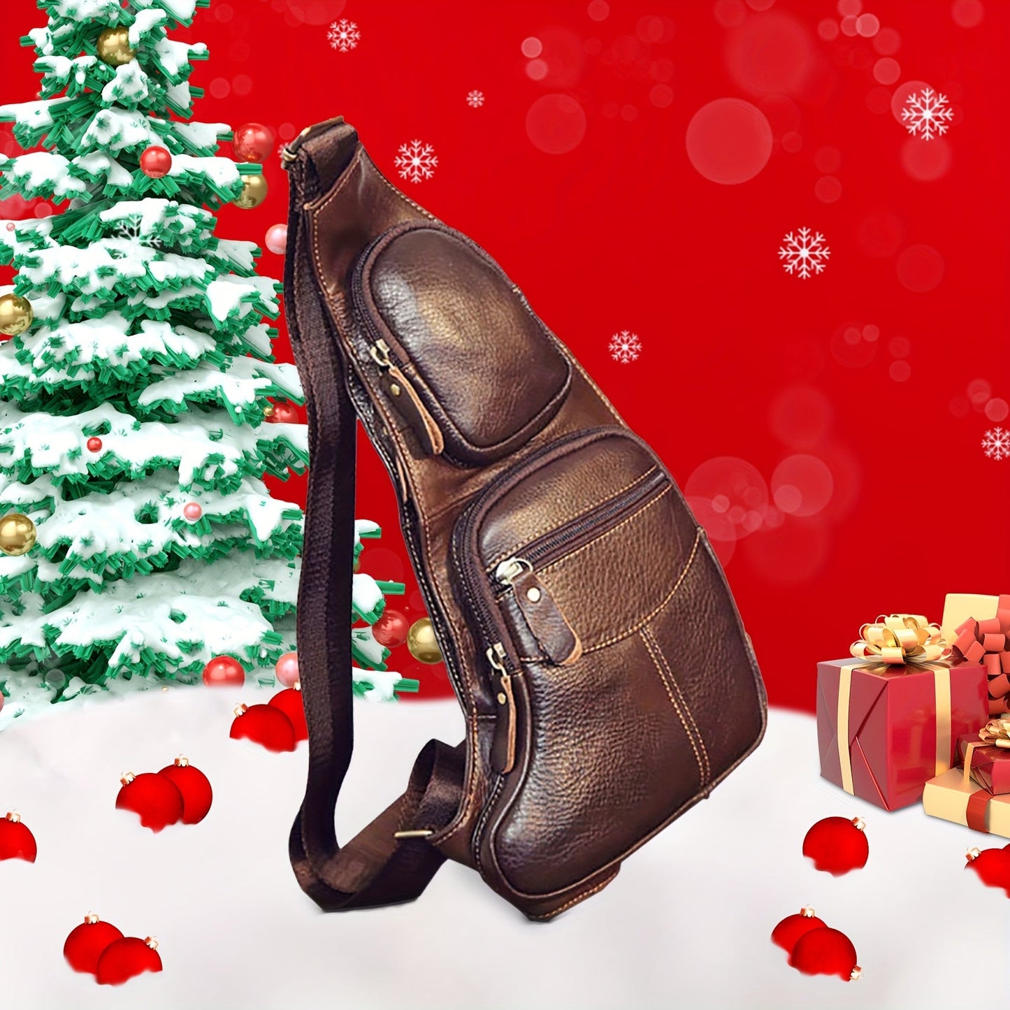 Vintage Klassische Leder Slingtasche – Kompakt und Langlebig
