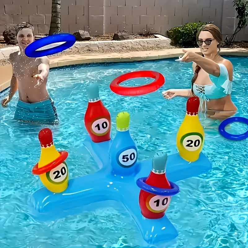 Aufblasbares Wasser-Bowling-Set – Lustiges Poolspiel für alle