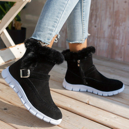 Warme Samt-Schneestiefel für Damen – Komfortabel und Stilvoll