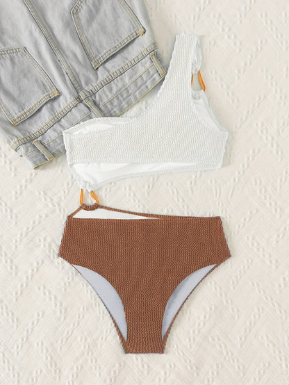 Elegantes Damen Ein-Schulter Badeanzug – Komfort und Design