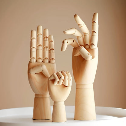 Nordisches Kreatives Holzhandmodell – Beweglich und Stimmungsvolles Deko-Objekt