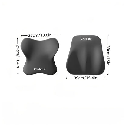Ergonomisches Autositzkissen-Set – Memory Foam Lenden- und Nackenstütze