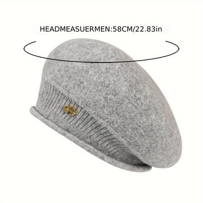 Chic gestricktes Beret für Damen – Eleganz und Wärme für den Winter
