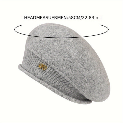 Chic gestricktes Beret für Damen – Eleganz und Wärme für den Winter