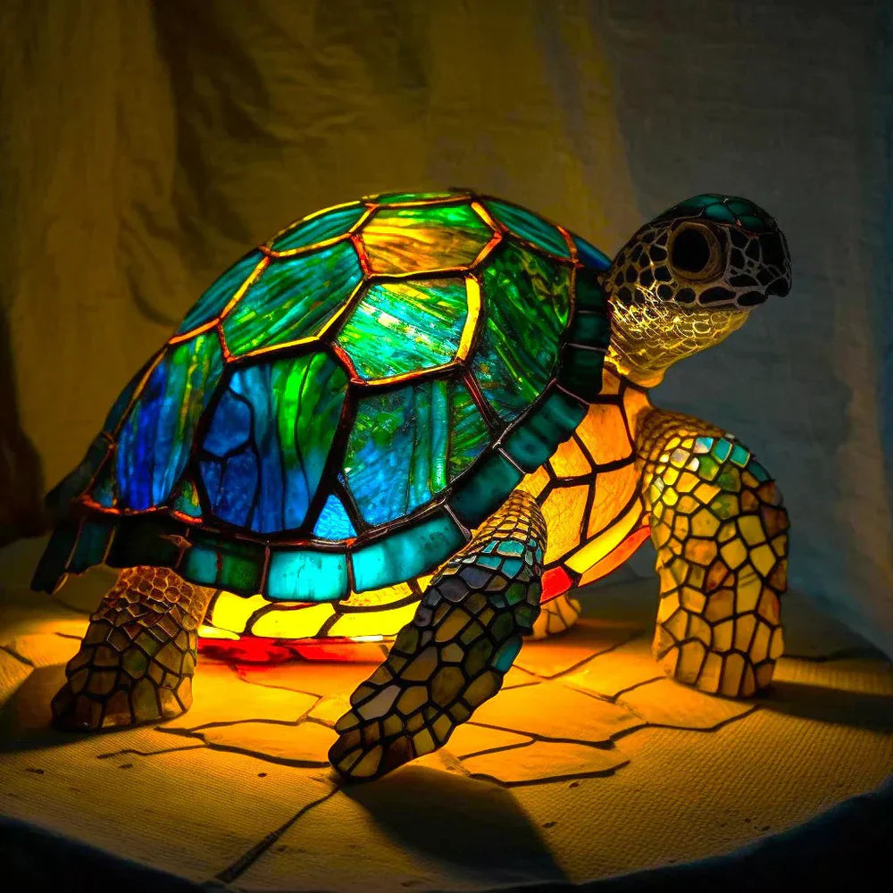 Lebendige Buntglas Tierlampen – Künstlerische Tischdekoration