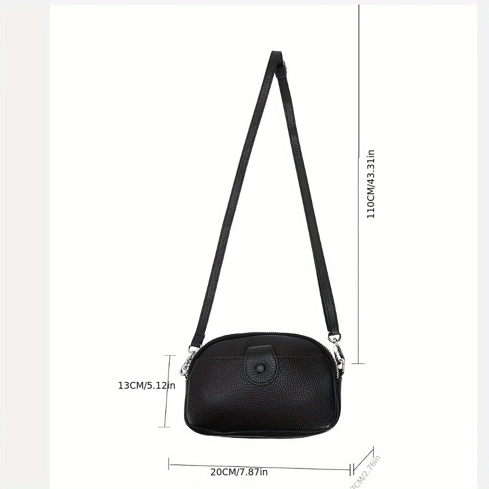 Große Kapazität Vintage Crossbody Tasche – Echtleder mit mehreren Fächern