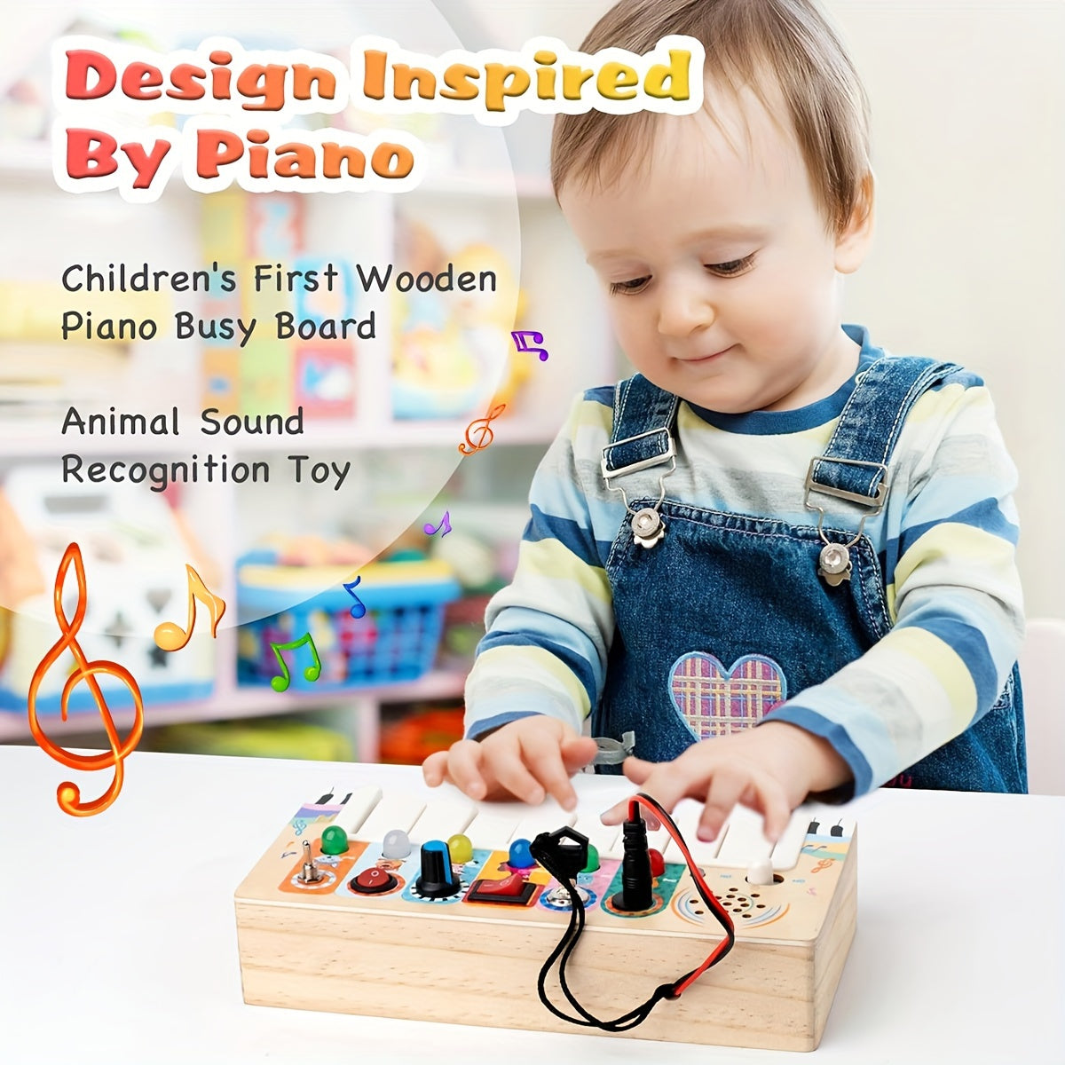Pädagogisches Musik-Spielbrett für Kinder – Lernen und Spielen mit Klang und Licht