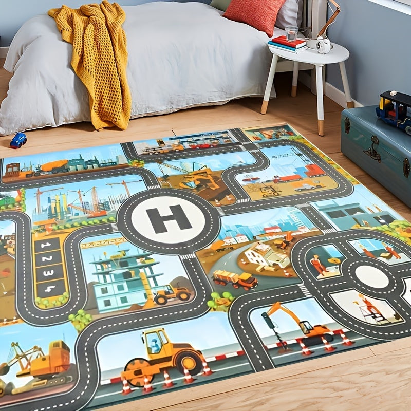Bau und Abenteuer Spielteppich – Für Kleine Entdecker und Kreative Spieler