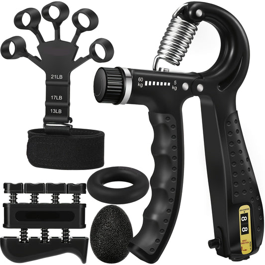 PowerGrip Handtrainer Set – 5-in-1 für Starke Hände und Unterarme