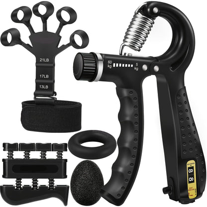 PowerGrip Handtrainer Set – 5-in-1 für Starke Hände und Unterarme