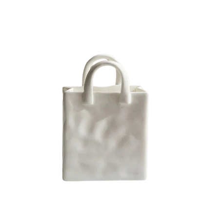 Design-Keramikvasen in kreativer Taschenform